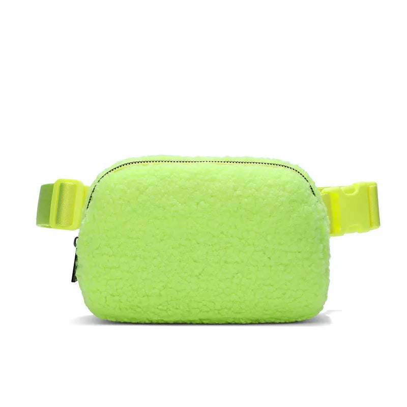 Unisex Velvet Waist Packs Outdoor Sports Brushed Chest Bag
