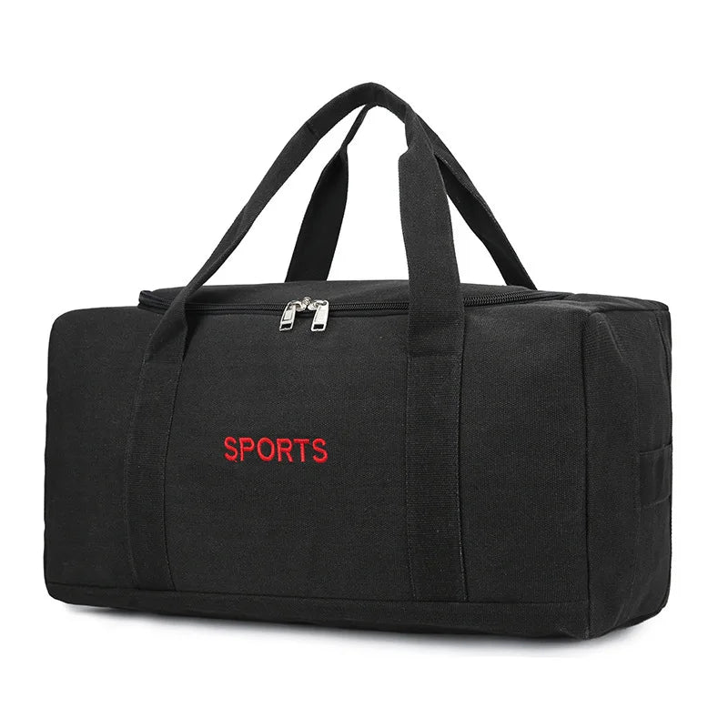 Unisex Vintage Canvas Travel Bag Large Capacity Duffel Hand Luggage Bag