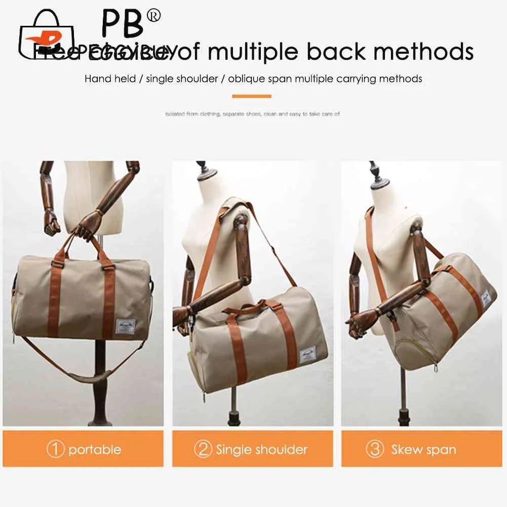 Unisex Women Shoulder Bag Large Capacity Weekend Overnight Bag