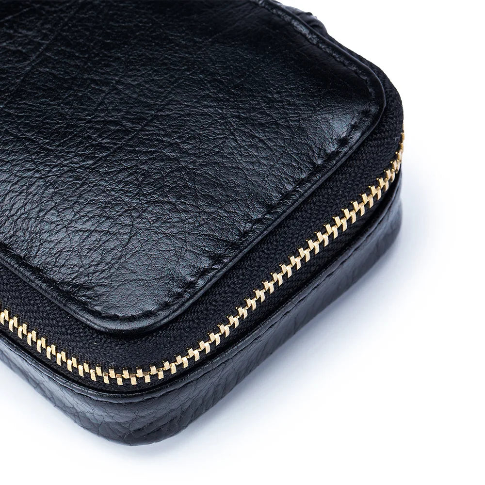 Unistybag Lipstick Bag Leather Makeup Case Mini Purse Women Cosmetic Bag Mirror