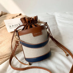 Unistybag Shoulder Bag Retro Crossbody Bags for Women Bag PU Leather Bucket Hand
