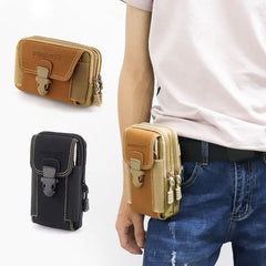 Universal 7'' Waterproof Canvas Phone Bag Outdoor Travel Waist Belt Pouch