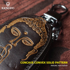 Leather Car Key Holder Bag Mini Key Housekeeper Wallets