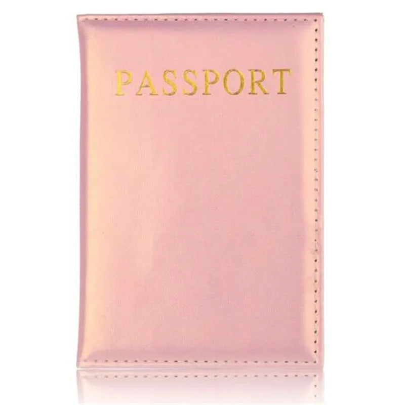 Pink Pu Leather Passport Cover Lovely Girl Case