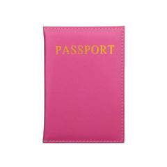 Pink Pu Leather Passport Cover Lovely Girl Case