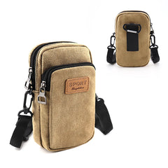 Waterproof Multifunctional Canvas Phone Bag Shoulder Bag Man Handbag
