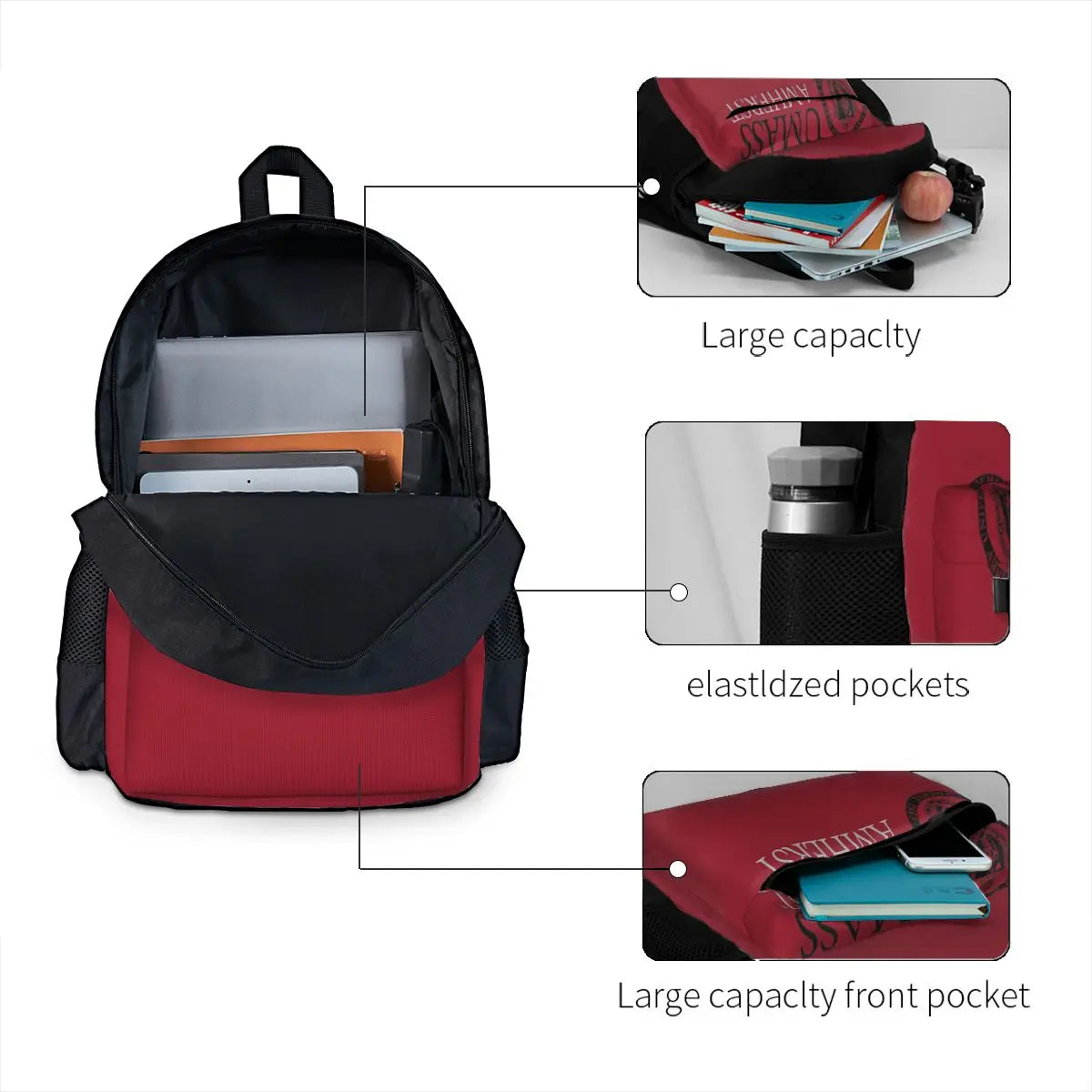 UMass Amherst 2 Backpacks Men's & Women's Rucksack School Bag