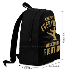 Kung Fu Master Backpack for Men Women Girls