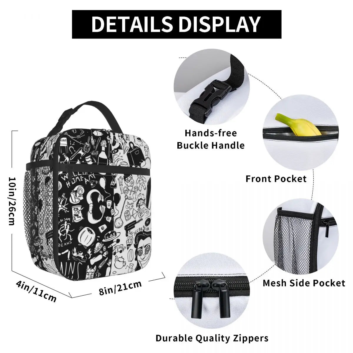 Unus Annus Memento Mori Symbol Insulated Lunch Bag
