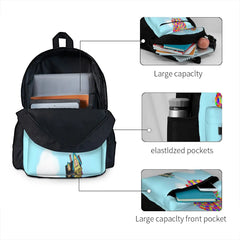 Harajuku Zipper Close Men's Waterproof Backpack