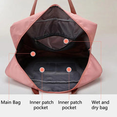 Expandable Bottom Travel Duffel Bag Soft Tote Bag