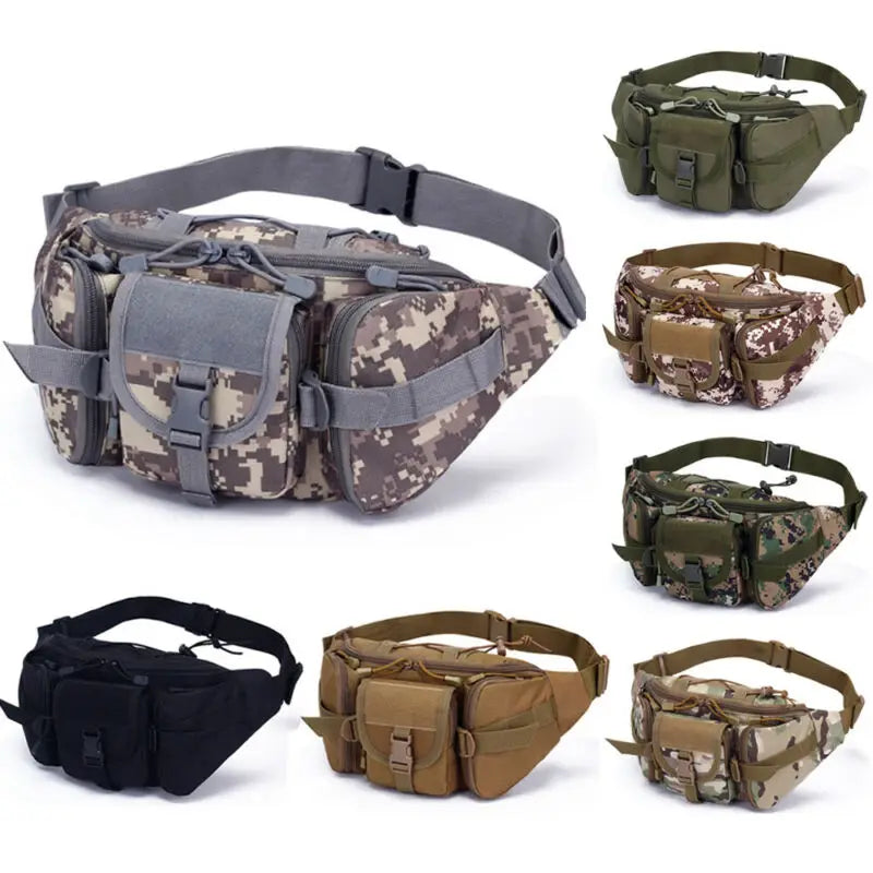 Tactical Waist Pack Outdoor Bag Pouch Camping Hiking Bottle