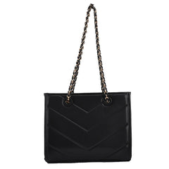 V-line PU Leather Chain Crossbody Bag for Women Summer Shoulder Handbag