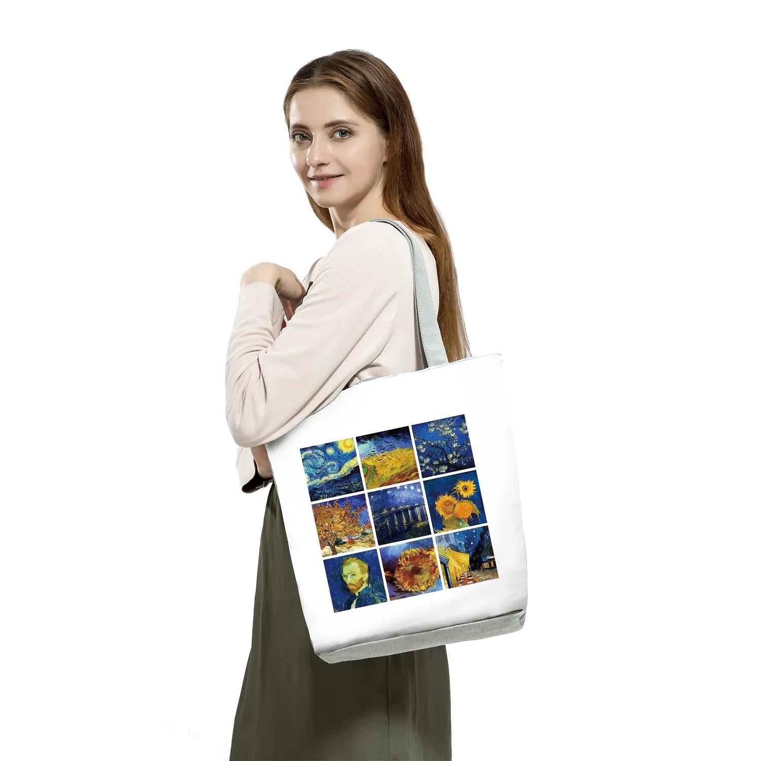 Van Gogh Shopping Bag Oil Painting Tote Harajuku Shopper Bag Women Shoulder Bags