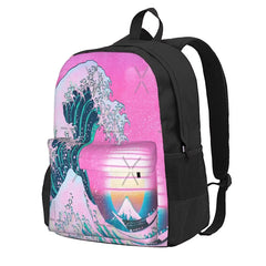 Vaporwave Great Wave Off 1 Backpacks Men's Women's Youth Bags