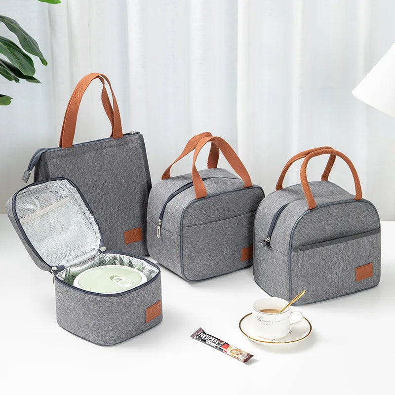 Portable Insulation Bag Aluminum Foil Thickened Retain Freshness Lunchbox Bags