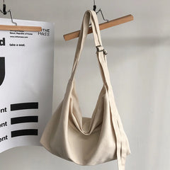 Vegan Canvas Shopping Bag Large Capacity Foldable And Reusable Unisex Bag