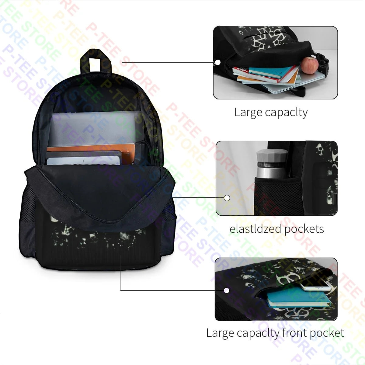 Veil Brides Skulls Band Large Capacity Backpack Hot Portable Sports Bag