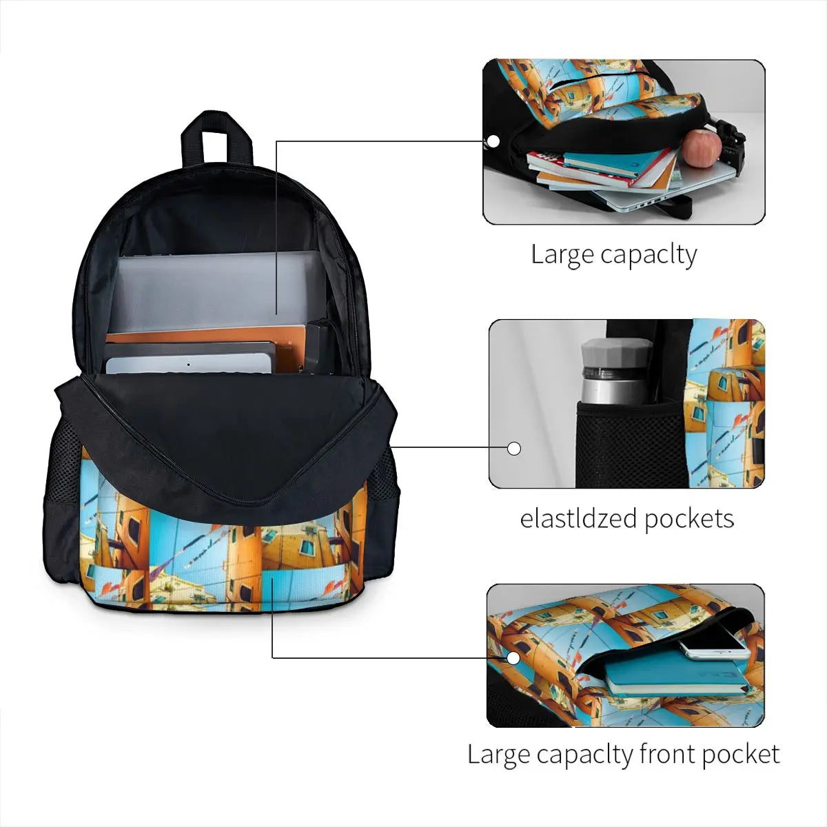 Venice Architecture Backpacks Men Women Girls
