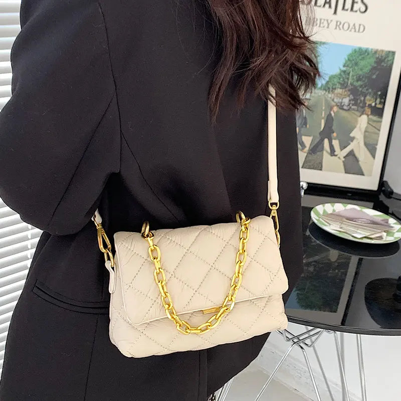 Ladies Soft Leather Style Shoulder Bag
