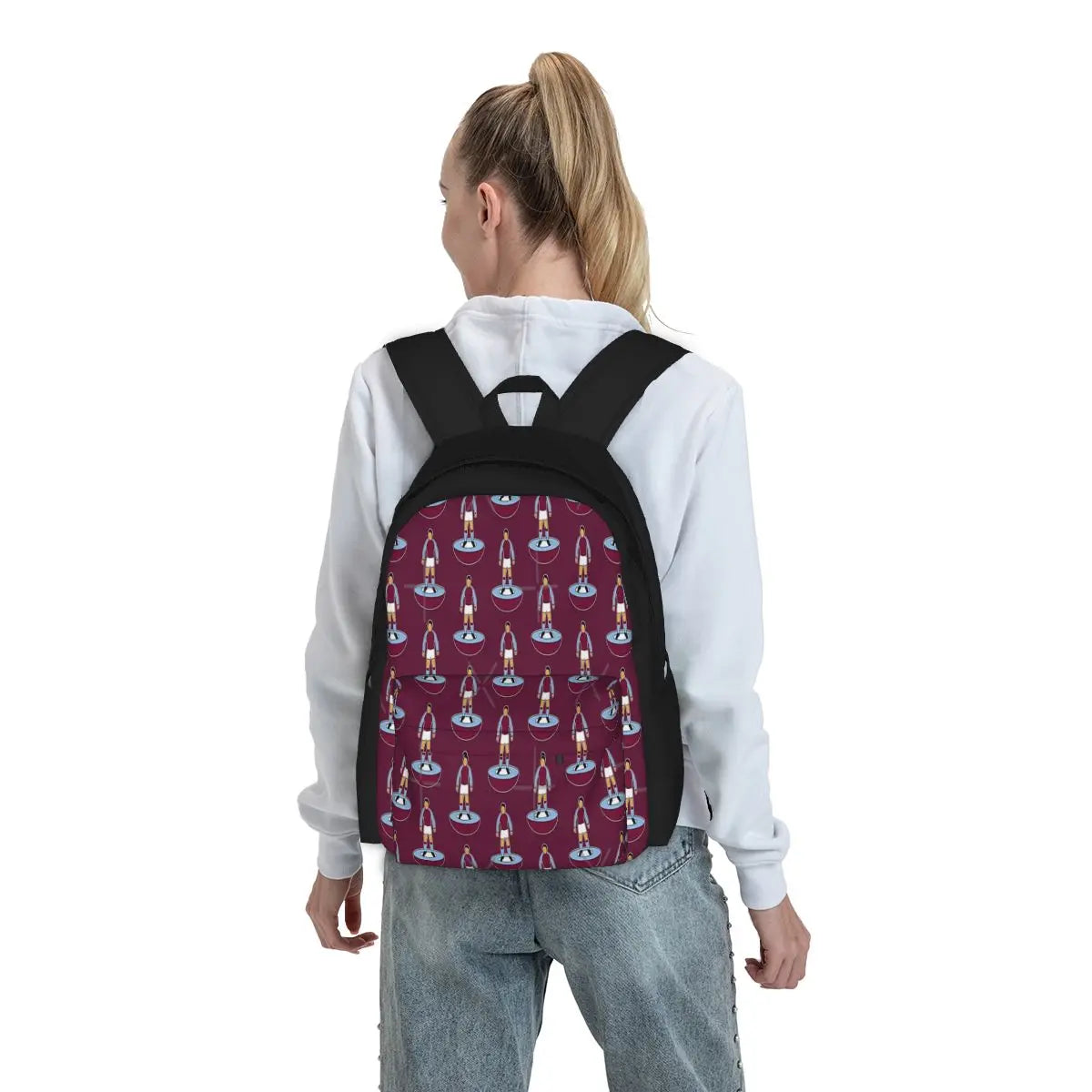 Villa Table Footballer Backpacks Unisex Zipper Backpacks