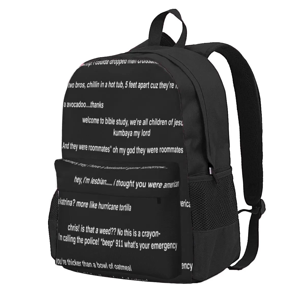 Stylish Vine Quotes Backpacks for Men and Women