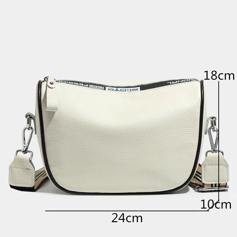 Vintage Leather Shoulder Bag - Women