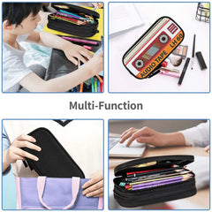 Vintage Audio Tape Pen Box Student School Anime Zipper Pen Bag