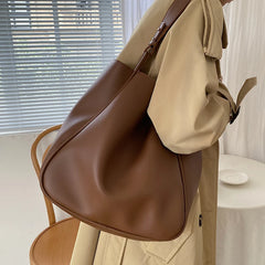 Vintage Big Tote Women PU Handbag Shoulder Bag Top-Handle Purse