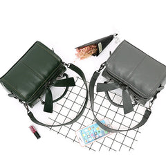 Vintage Boston Handbags Soft Leather Shoulder Crossbody Bag Totes Messenger Bags