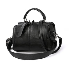 Vintage Boston Handbags Soft Leather Shoulder Crossbody Bag Totes Messenger Bags