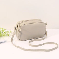 Vintage Casual Small Square Bags For Women Solid PU Leather Totes Handbags Lady