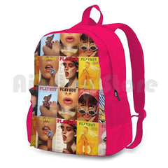 Vintage Magazine Covers Outdoor Hiking Backpack Waterproof Camping Travel