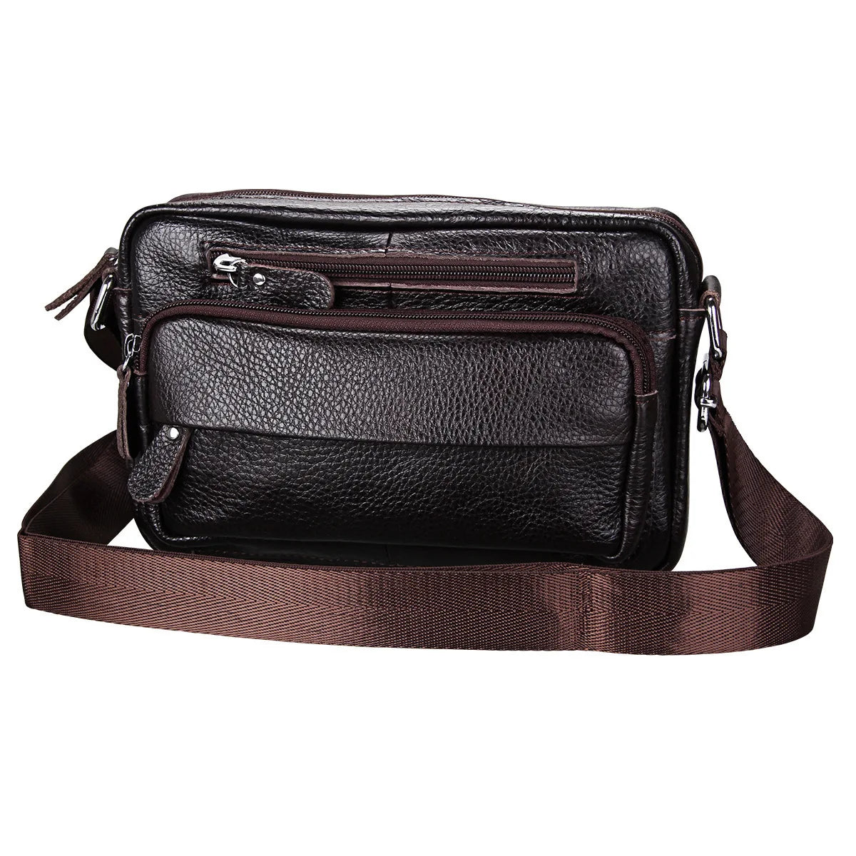Vintage Cow Leather Messenger Bag Business Handbag
