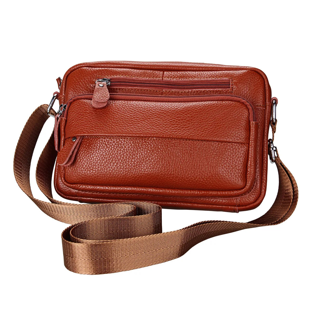 Vintage Cow Leather Messenger Bag Business Handbag