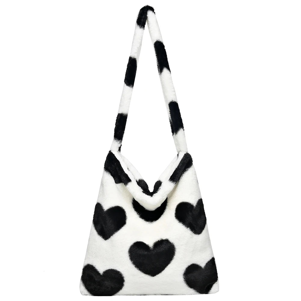 Vintage Crossbody Bags Large Capacity Love Print Leopard for Leisure Travel