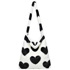 Vintage Crossbody Bags Large Capacity Love Print Leopard for Leisure Travel