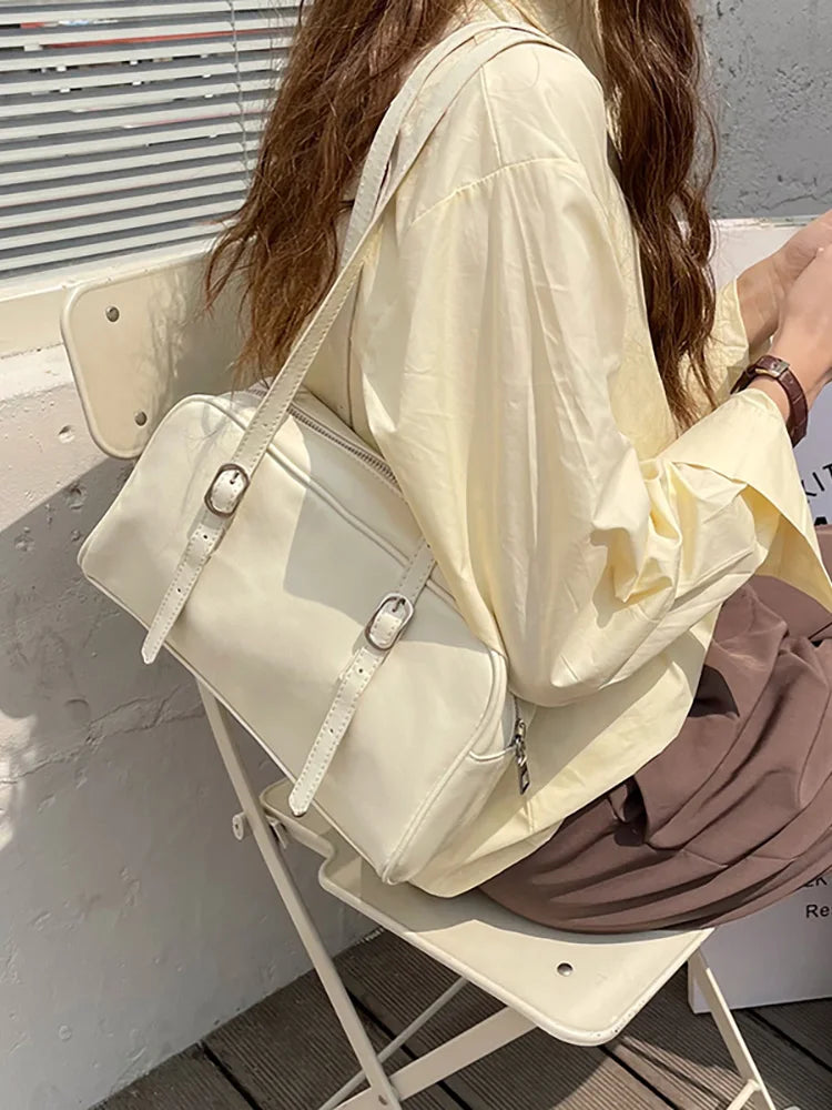Vintage Green Tote Handbag All-match Shoulder Bag