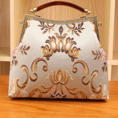 Vintage Shell Lock Crossbody Bag with Chain Women's Handbag