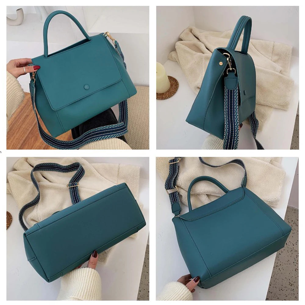 Vintage Female Tote Bag High PU Leather Women's Handbags High Capacity