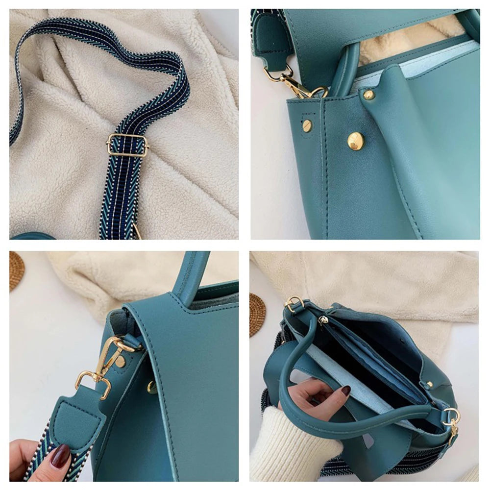 Vintage Female Tote Bag High PU Leather Women's Handbags High Capacity