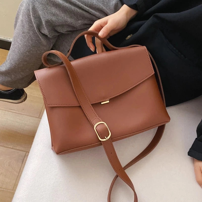 Vintage Ladies Messenger Bag Female Tote Bag PU Leather Women's Handbag
