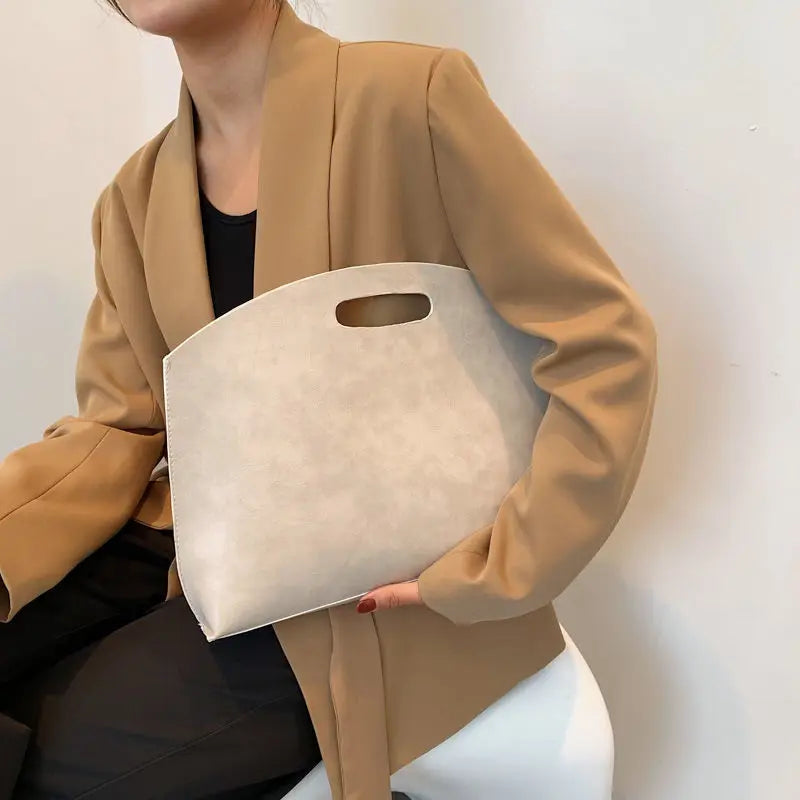 Vintage PU Leather Hand Bag for Women and Men