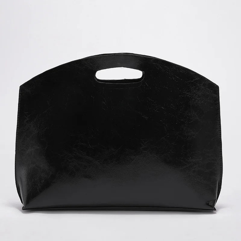 Vintage PU Leather Hand Bag for Women and Men