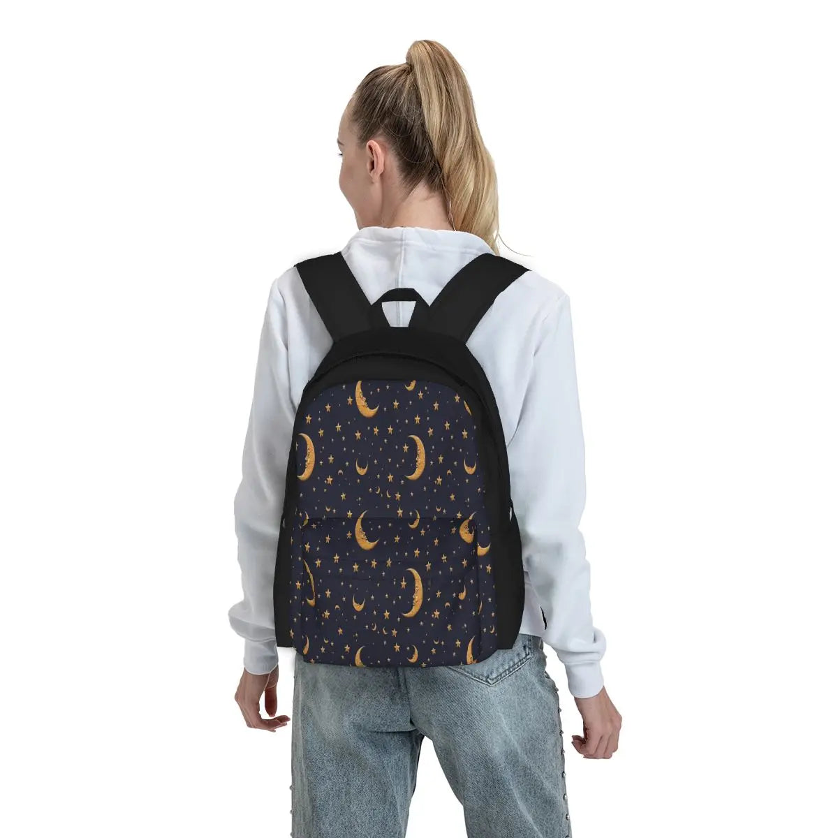 Vintage Moon And Stars Backpacks Men's Bags For Women