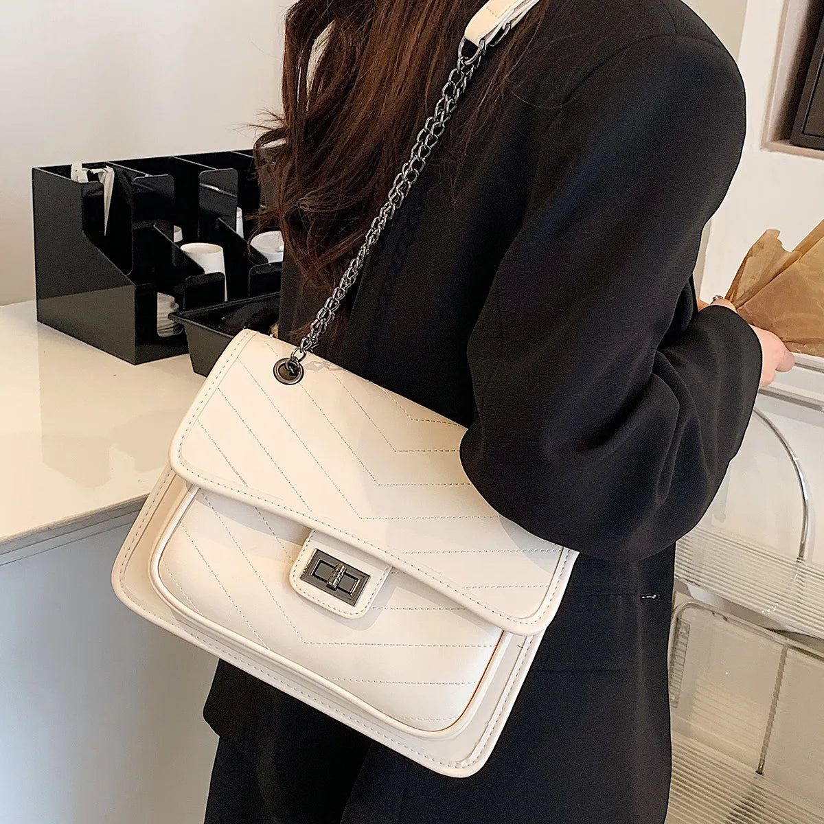 Vintage Small Square Handbag for Women