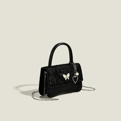 Vintage High-grade Small Square Bag Women Butterfly Chain Messenger Bag