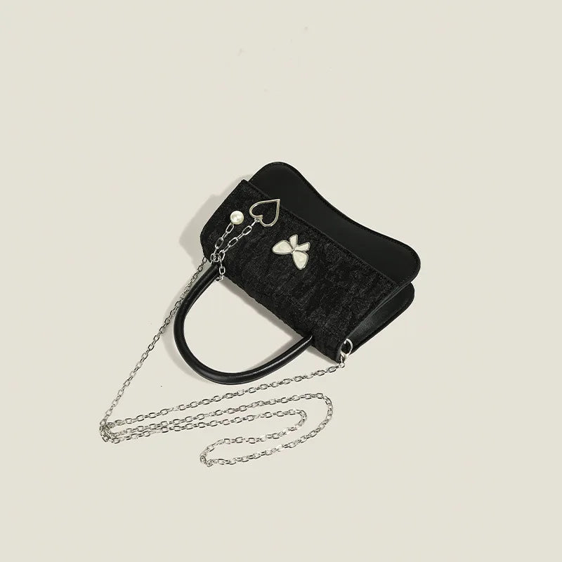 Vintage High-grade Small Square Bag Women Butterfly Chain Messenger Bag
