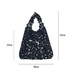 Vintage Hollow Flower Cloth Women's Bag Tote Handbags