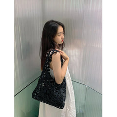 Vintage Hollow Flower Cloth Women's Bag Tote Handbags